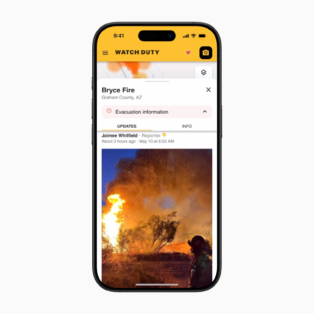 Apple 设计大奖“社会影响”类别获奖 app：Watch Duty