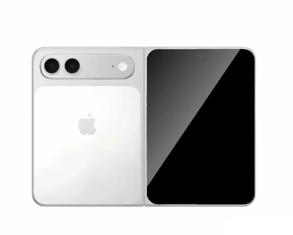 苹果“阔折叠”手机专利曝光：外屏居中挖孔 后置双摄