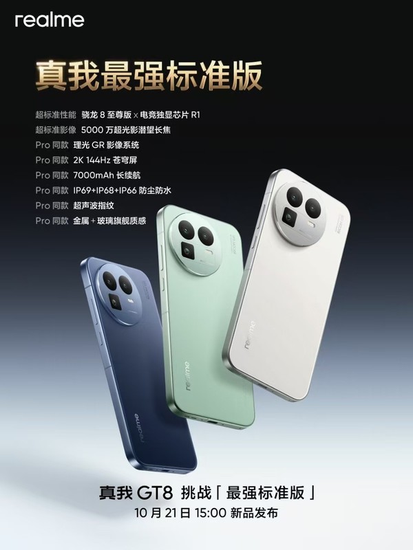 真我GT8系列今日发布 与理光联合打造 硬件无短板？