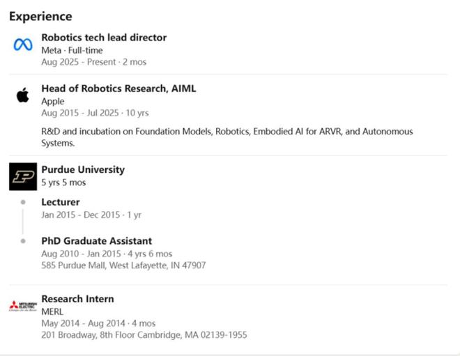 ▲Jian Zhang工作经历